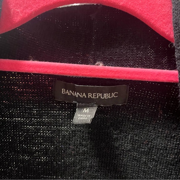 Banana Republic size Medium Black Open Front Longline Cardigan - Picture 2 of 7